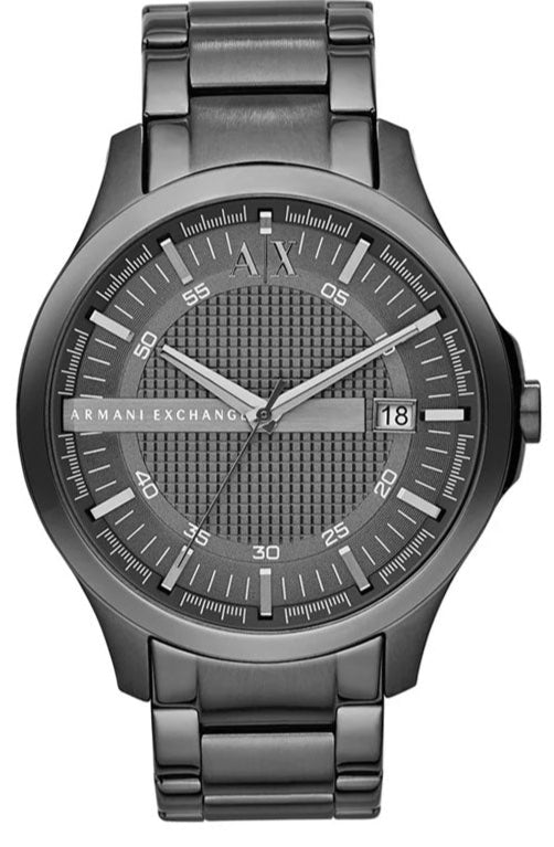 Armani Exchange Hampton AX2135 Men's Chronograph Watch – Grey Dial with Coordinated Grey Stainless Steel Strap
