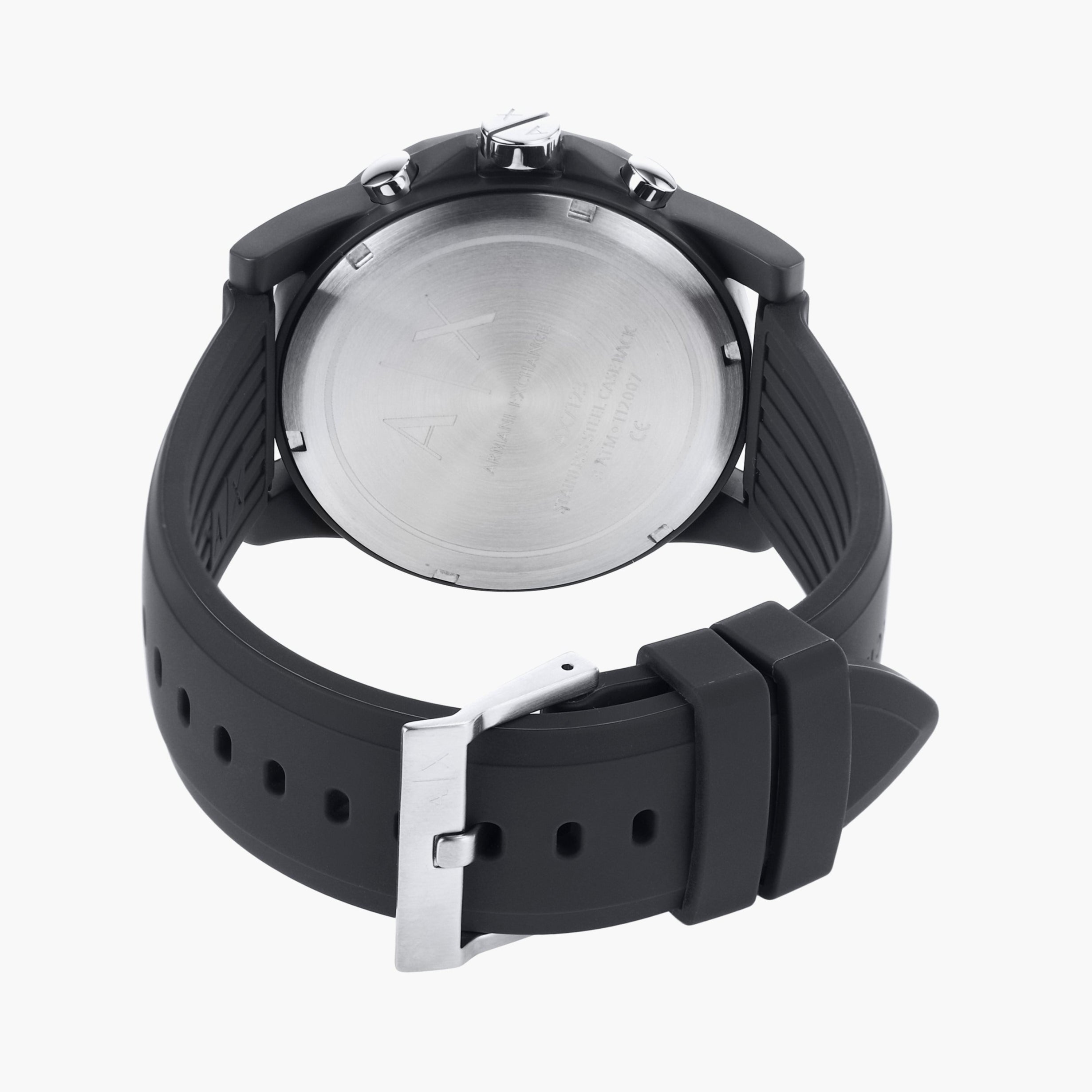 Armani Exchange Outerbanks AX7123 Men's Chronograph Watch – Grey Dial with Grey Silicone Strap