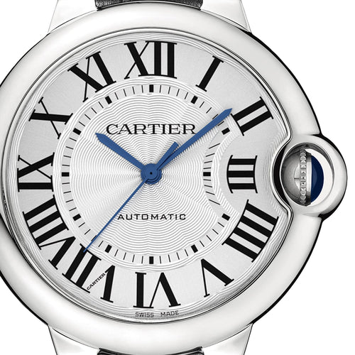 Ballon Bleu de Cartier 36 | 36mm, Steel, Alligator Leather, Silver Dial