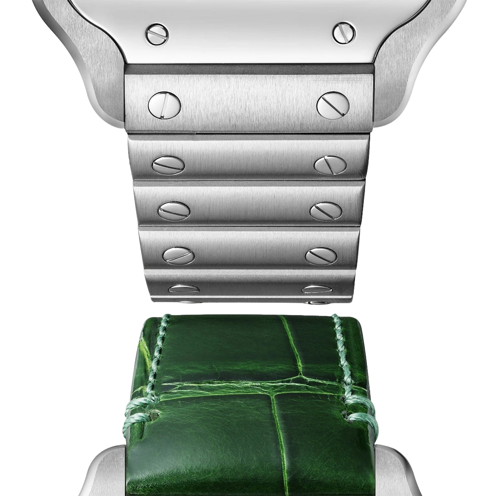 Santos de Cartier Medium Model | 35mm, Steel, Green Dial