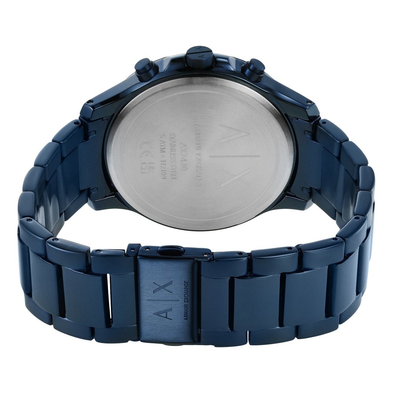 Armani Exchange Hampton AX2430 Men's Chronograph Watch – Blue Dial with Blue Stainless Steel Strap